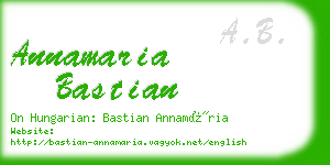 annamaria bastian business card